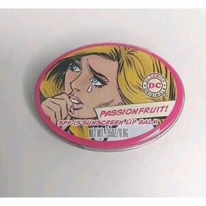 DC Comics On10 Passion Fruit SPF 15 Lip Balm .35oz Tin New Sealed